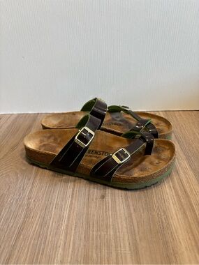 Birkenstock Purple Green Mayari Sandals Slides Womens Size 6 37